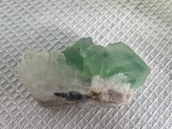 緑蛍石白水晶共生鉱標です - 图片 4