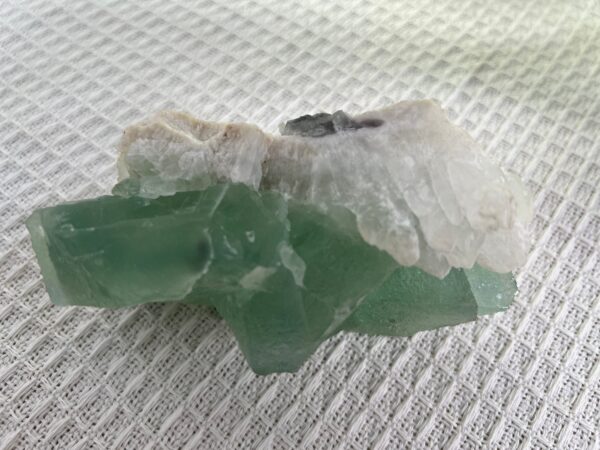 緑蛍石白水晶共生鉱標です - 图片 5